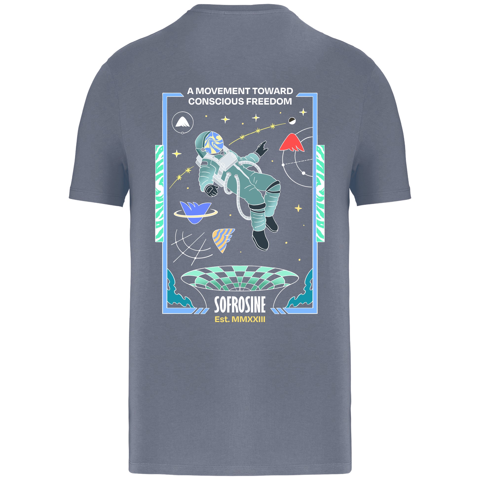 vista trasera modelo sofrosine universe color mineral grey