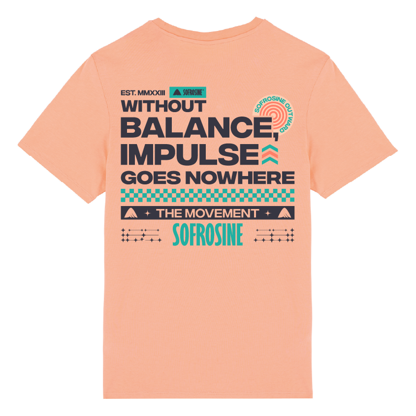 camiseta sofrosine algodón orgánico color apricot
