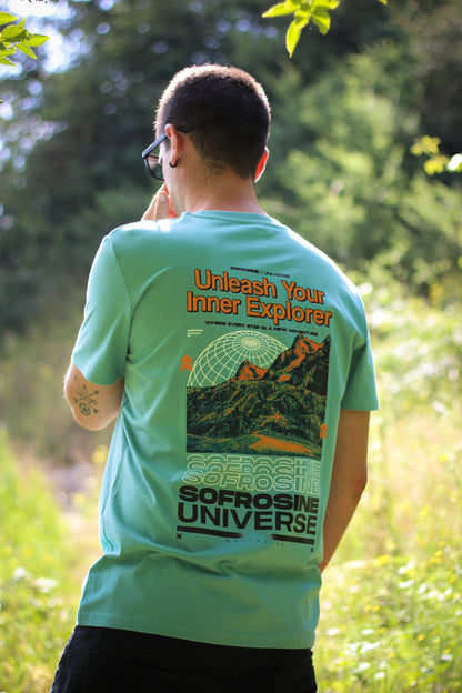 detalle posterior camiseta algodón orgánico inner explorer