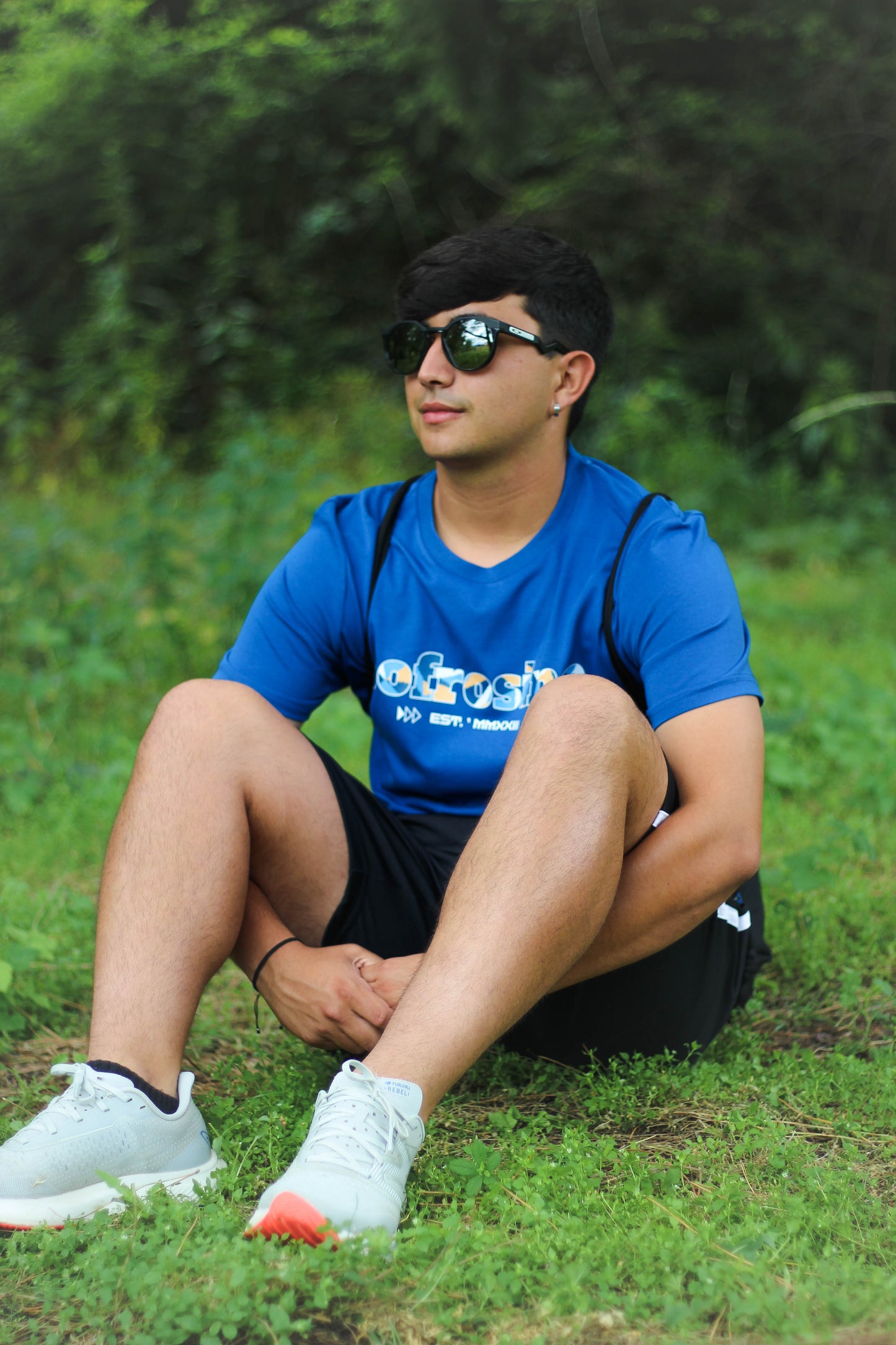 camiseta de manga corta majorelle blue sofrosine