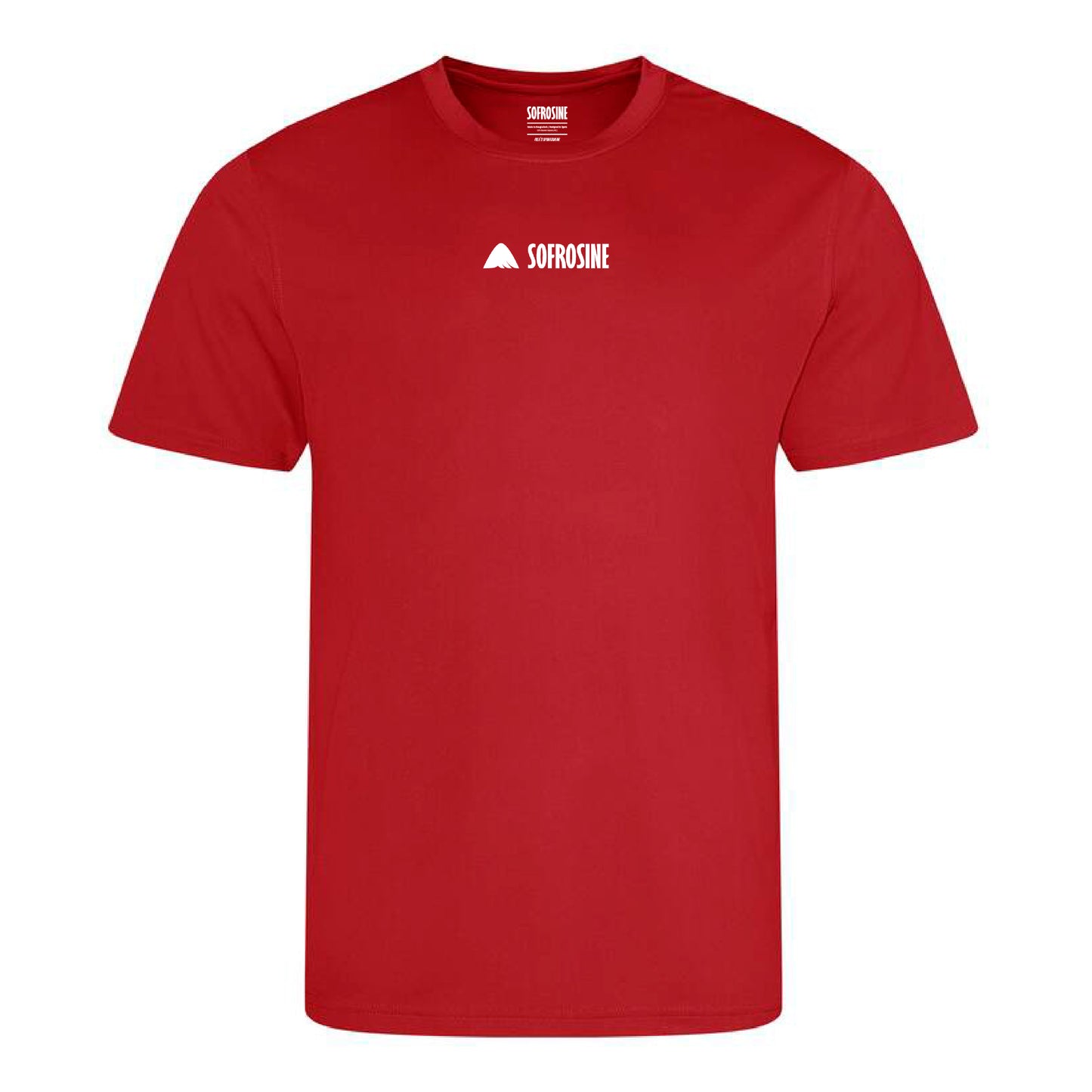 camiseta de poliéster reciclado sofrosine color rojo