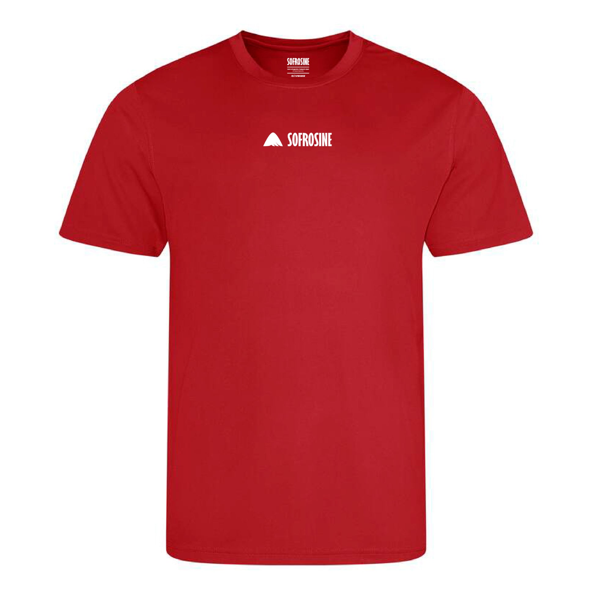 camiseta de poliéster reciclado sofrosine color rojo