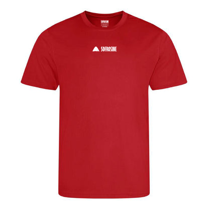 camiseta de poliéster reciclado sofrosine color rojo