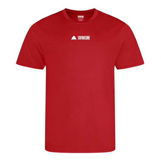 camiseta de poliéster reciclado sofrosine color rojo