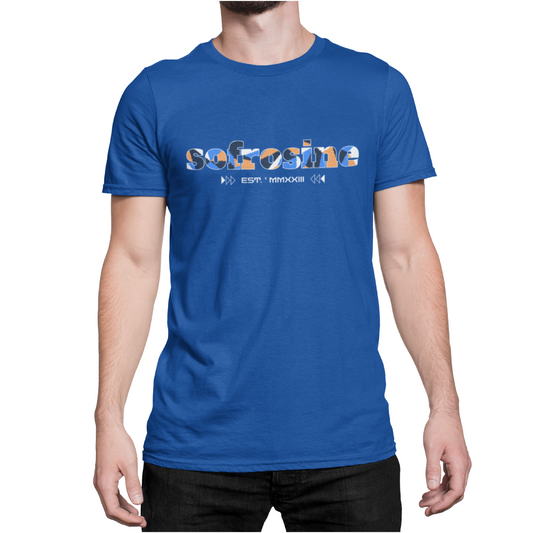 camiseta sofrosine color azul vista frontal