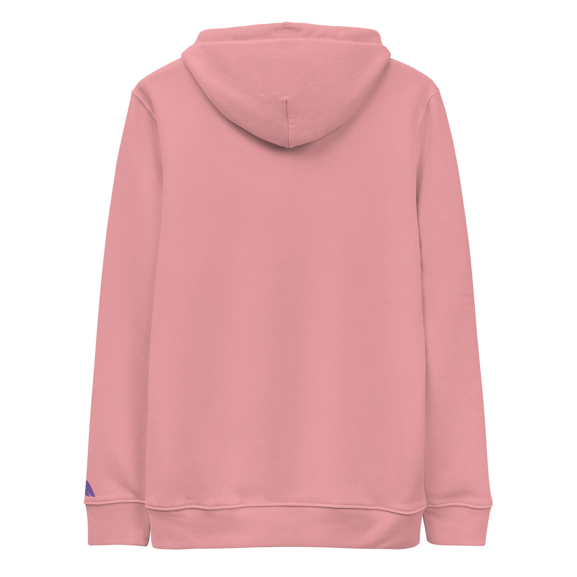 sudadera con capucha rosa por detrás