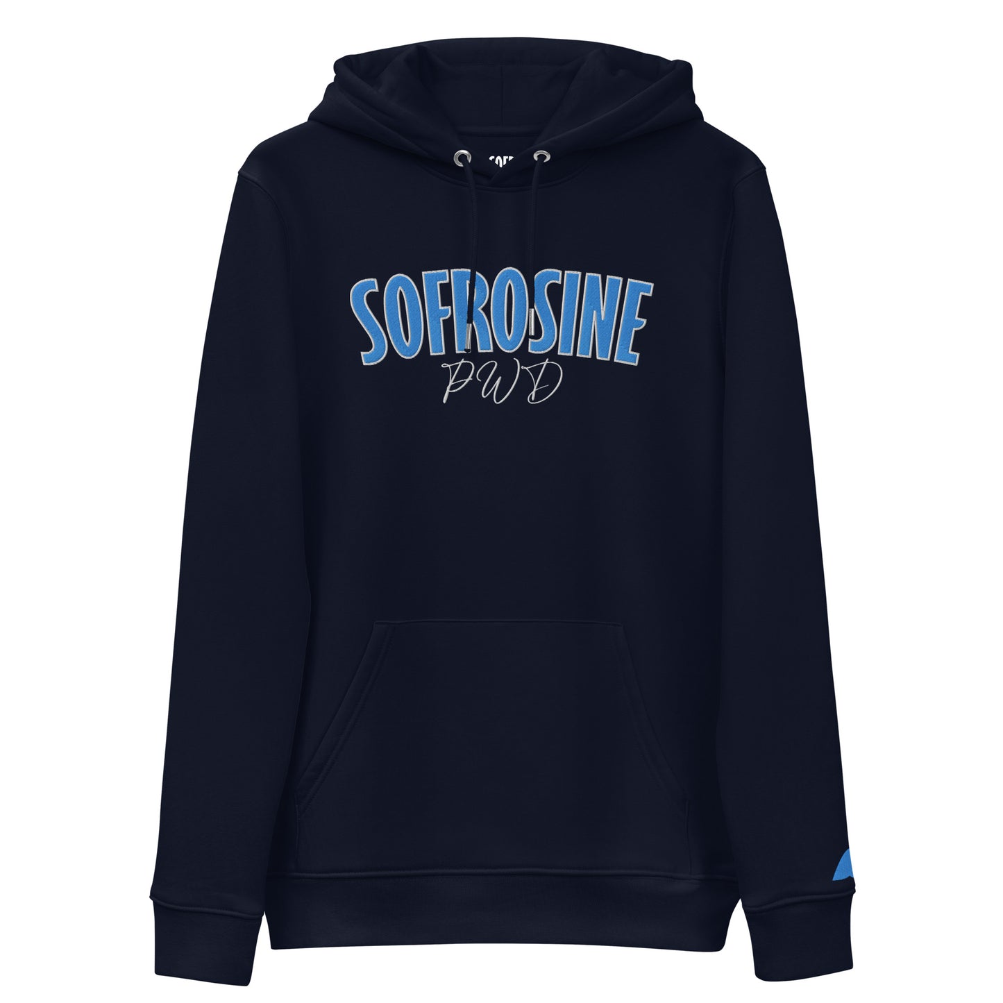 sudadera azul bordada marca sofrosine