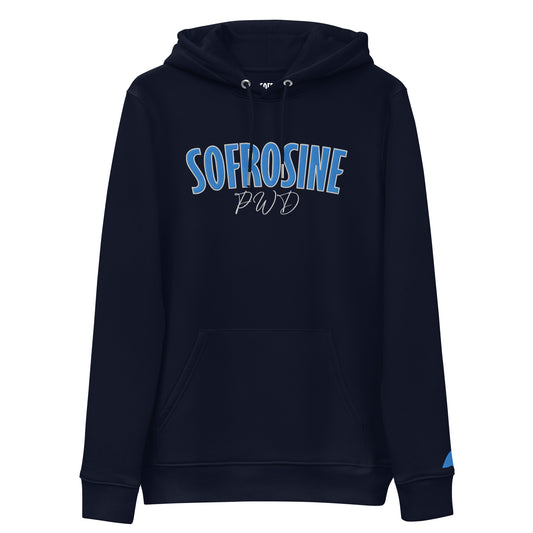 sudadera azul bordada marca sofrosine